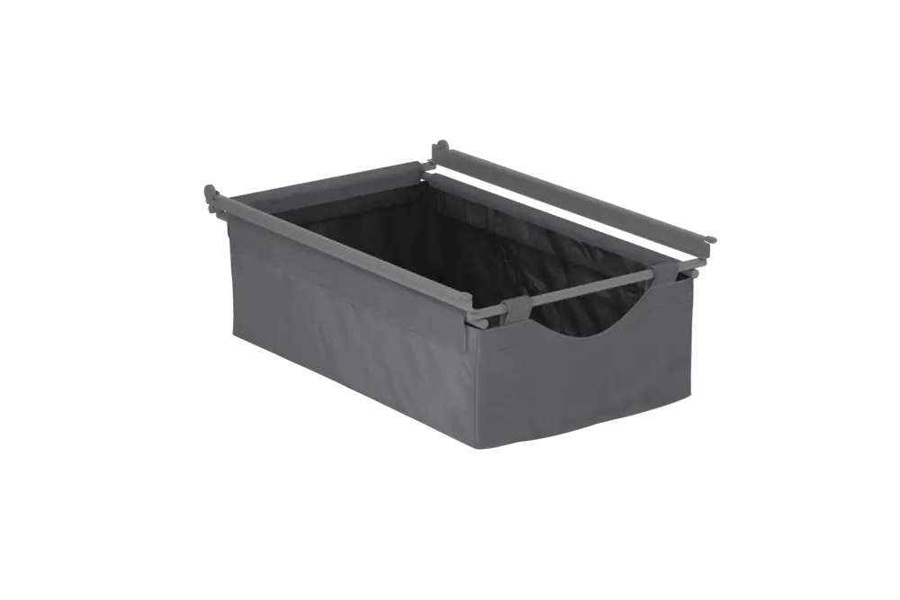 Textile Basket low W400 H150, Dark Grey